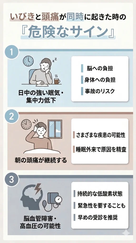 いびきと頭痛が同時に起きるのは病気のサイン？受診すべきタイミング