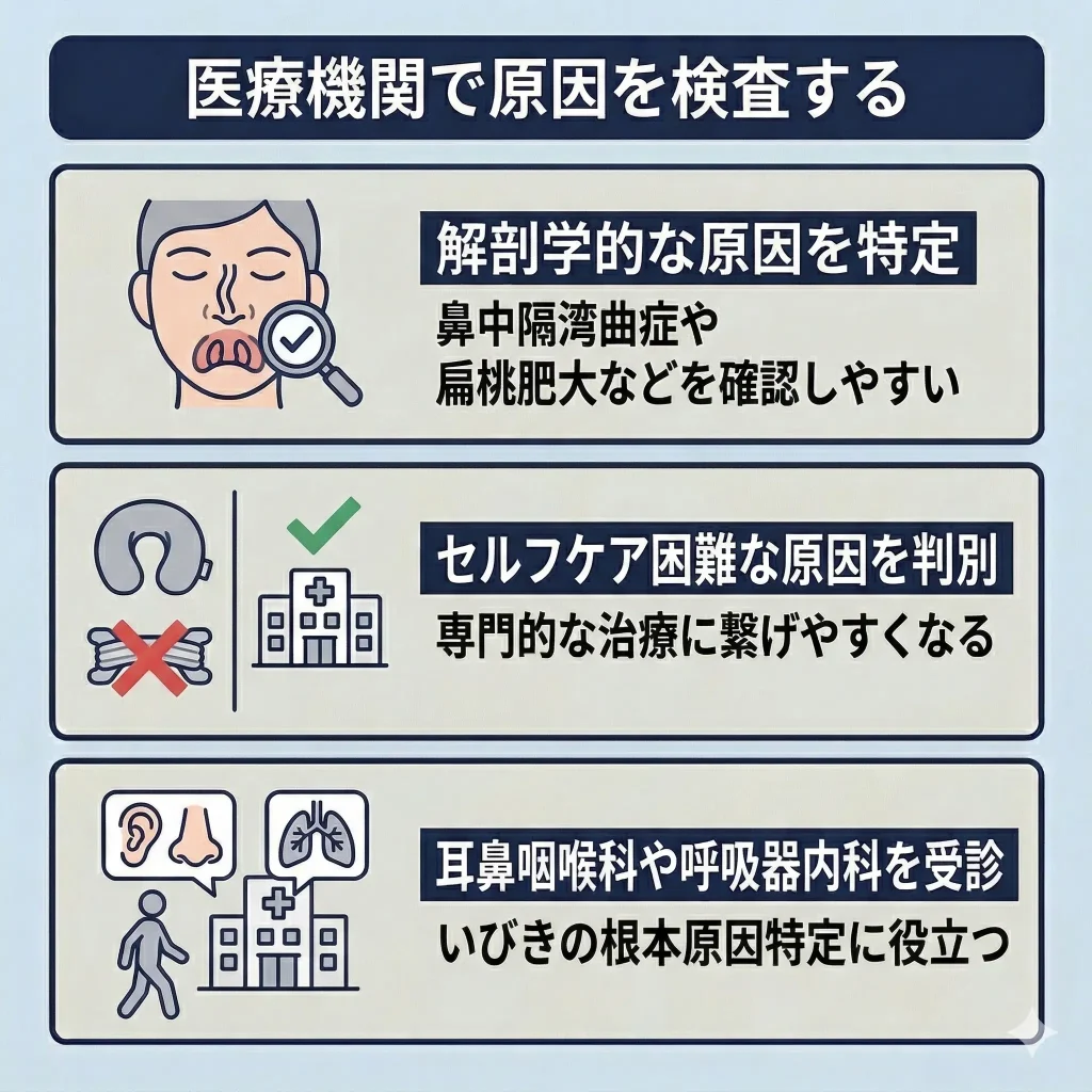 医療機関で原因を検査する