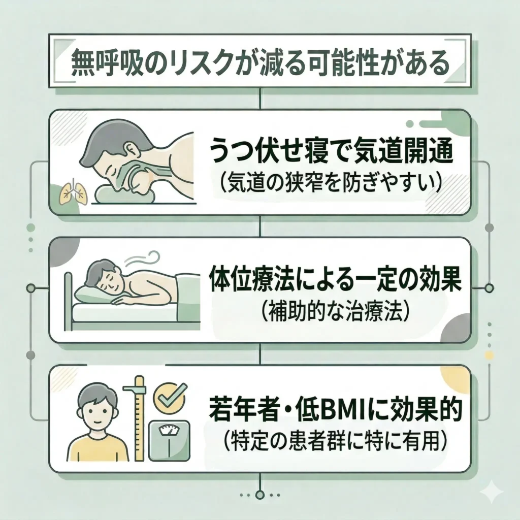 無呼吸のリスクが減る可能性がある