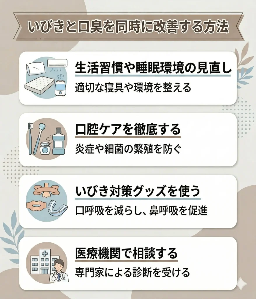 いびきと口臭を同時に改善する方法