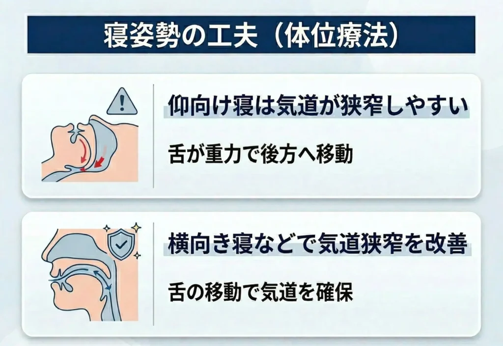 寝姿勢の工夫（体位療法）