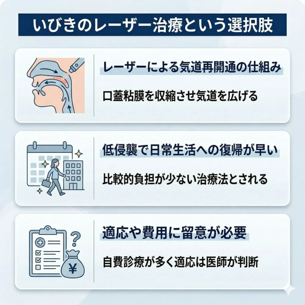 いびきのレーザー治療という選択肢
