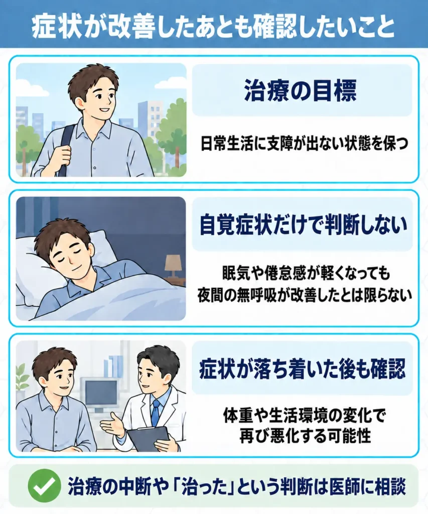 睡眠時無呼吸症候群における「完治」とは
